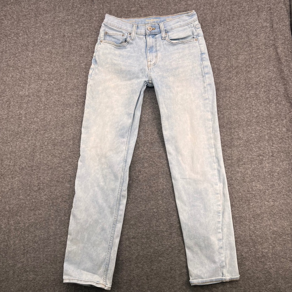 Goodfellow & Co Slim Straight Mens Light Wash Total Flex‎ Stretch Denim Jeans 30